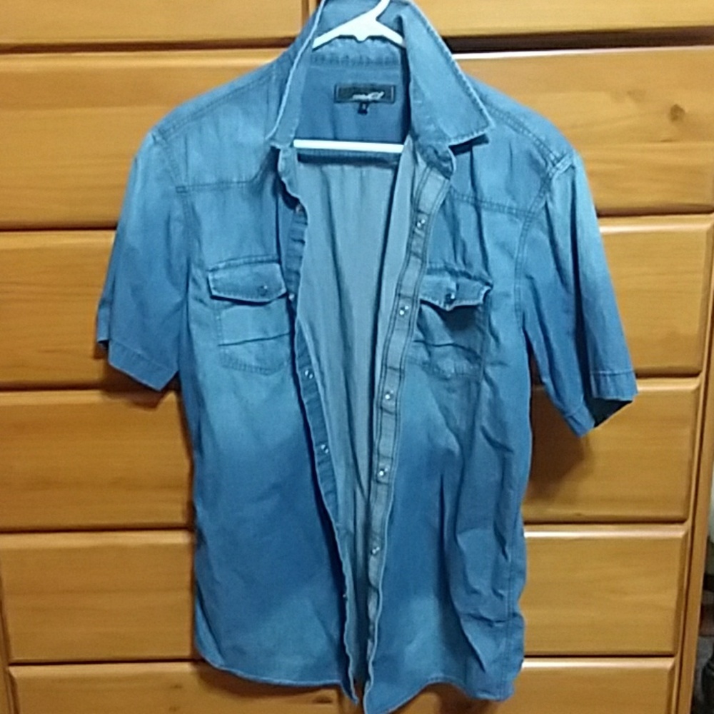 Coastal jean button up shirt